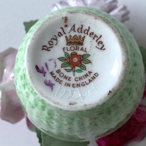 Adderley Porcelain Rose Bouquet Bone China Vintage Royal Gift - Picture 7 of 7